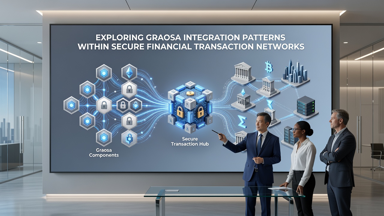 Flowchart illustrating secure transaction routing through Graosa nodes with compliance checkpoints and audit logging